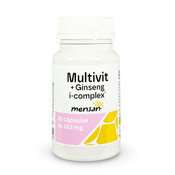 Suplemento multivitamínico en cápsulas con GINSENG i-complex®. Cápsulas vegetales 653 mg.. 30 u.