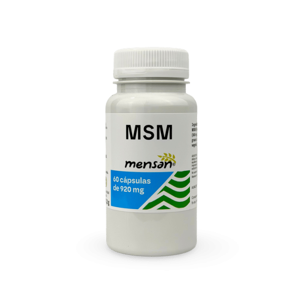 Suplemento MSM en cápsulas (Metil-sulfonil-Metano). Cápsulas 920 mg.. 60 u.